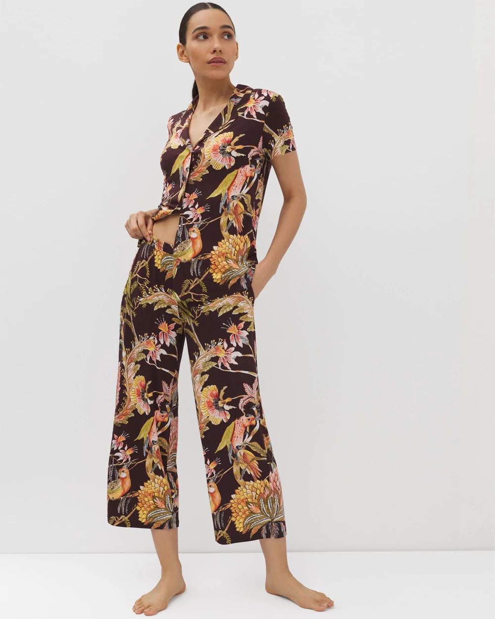 Cira - Long Sleeved Pyjama Crop Pants